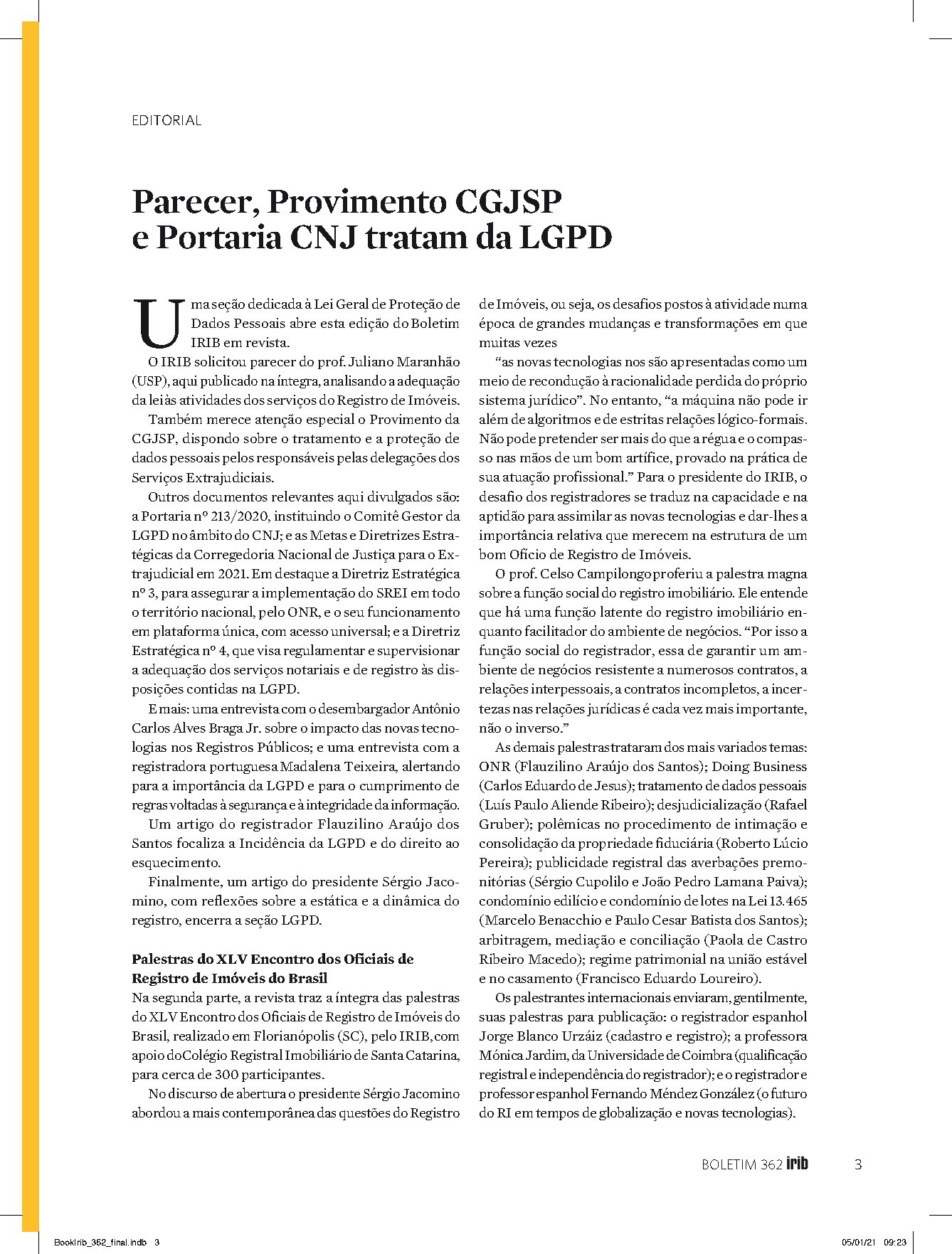 Boletim IRIB em Revista Edição 362